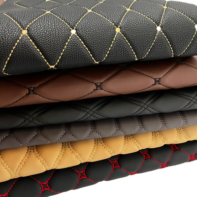 PU PVC چرم مصنوعی گلدوزی Xpe Foam Burr پشتیبان برای تشک کف ماشین