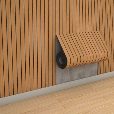 Self Adhesive Wood Grain Grille Slat Panels With IXPE Shockproof Layer